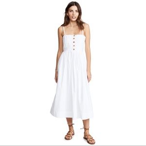 Free People Lilah Strap/Strapless Midi Cotton Dress in White